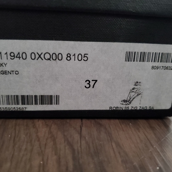 NIB SAINT LAURENT Robin 85 Metallic Argento Strappy High Heel Sandals sz 37 - Picture 12 of 12